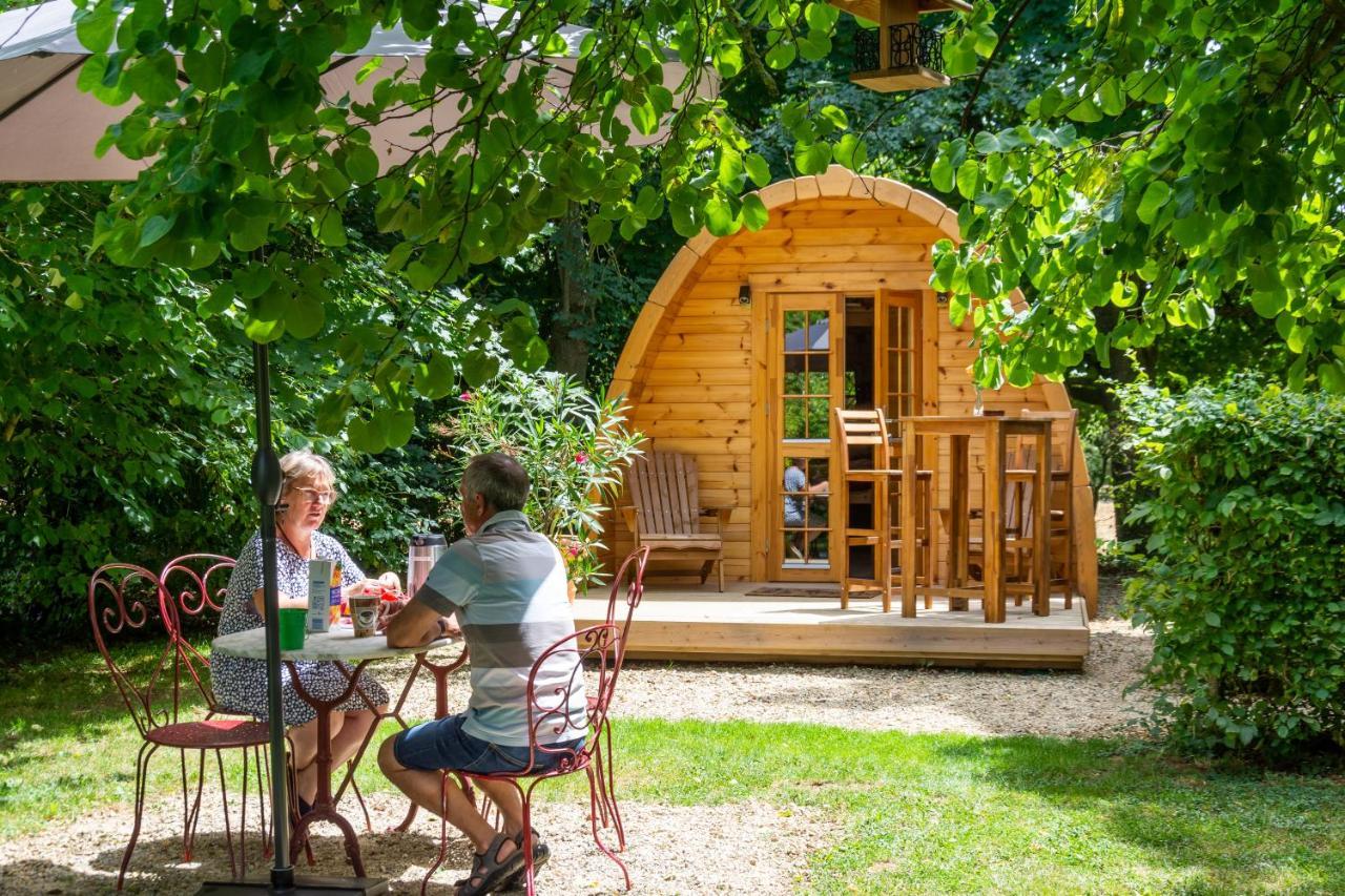 Cabane En Bois Avec Bain Nordique Asnieres-sur-Vegre Exterior foto